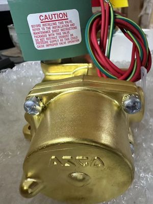 8344G074 110V এমারসন এএসসিও সোলিনয়েড ভালভ 4 ওয়ে 1/2 "এনপিটি একক সোলিনয়েড ব্রাসের দেহ