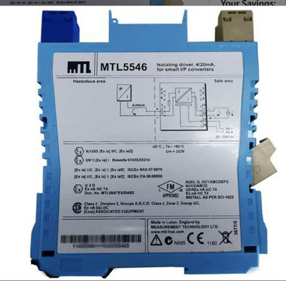 MTL5546 লাইন ত্রুটি সনাক্তকরণ সহ 4 ¢ 20mA হার্ট® ভালভ পজিশনারগুলির জন্য এমটিএল আইসোলেটিং ড্রাইভার
