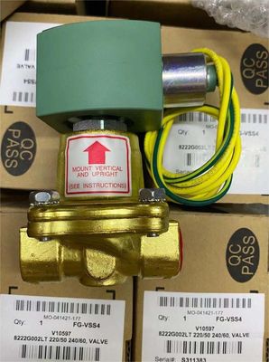 8222G002LT ASCO সোলিনয়েড ভ্যালভ 120/60 10/50 সিরিজ 8222 2 ওয়ে