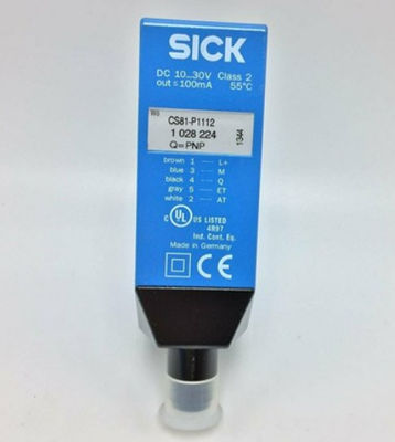 SICK CS81-P1112 রঙ সেন্সর CS8 পুরুষ সংযোগকারী M12 5-পিন 30.4 মিমি x 80 মিমি x 53 মিমি