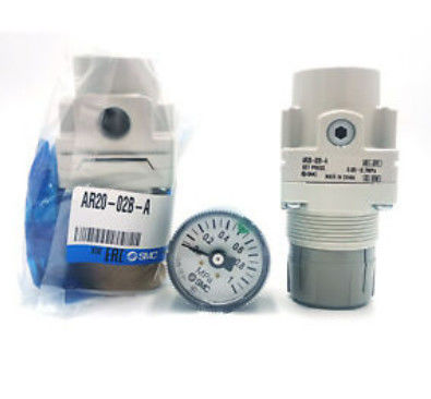 1/4 পোর্ট আকার এসএমসি এআরগুলেটর AR20-02-A AR10-A/AR40-A সিরিজ সেট চাপ পরিসীমা 0.05 থেকে 0.85 এমপিএ