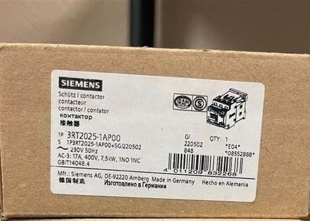 সিমেন্স 3RT2035-1AP00 Contactor with 1 NO 1 NC Auxiliary Contacts Screw Terminal Size S2 গরম অপারেটিং অবস্থায় এসি এ 6.6W