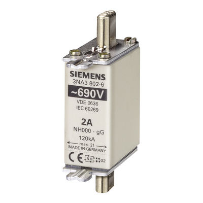 Siemens 3NA3814-6 LV HRC ফিউজ এলিমেন্ট, পরিমাপের স্থান 30 বার এবং অপারেশন চলাকালীন ওভাল ফ্ল্যাঞ্জ