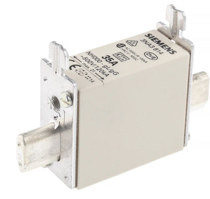 Siemens 3NA3814-6 LV HRC ফিউজ এলিমেন্ট, পরিমাপের স্থান 30 বার এবং অপারেশন চলাকালীন ওভাল ফ্ল্যাঞ্জ