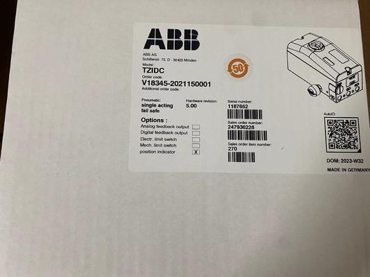 ABB V18345 ভালভ পজিশনার, 4-20mA আউটপুট সহ, IP67 রেটেড
