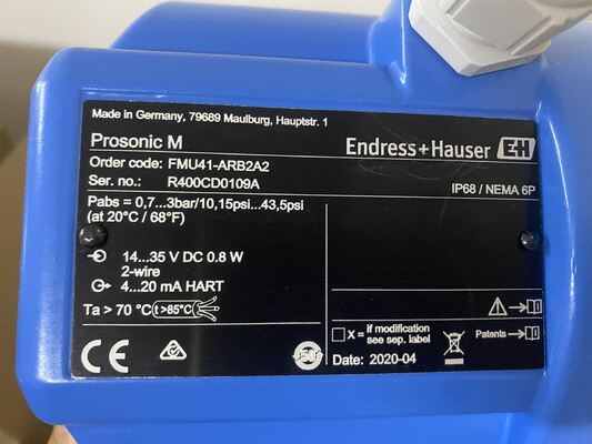 E+H FMU41-ARB2A2 প্রোসোনিক এম আল্ট্রাসোনিক লেভেল ট্রান্সমিটার