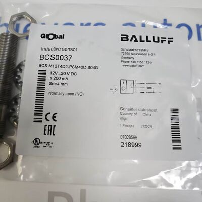 BALLUFF BCS M12T4D2-PSM40C-S04G ক্যাপাসিটিভ প্রক্সিমিটি সেন্সর