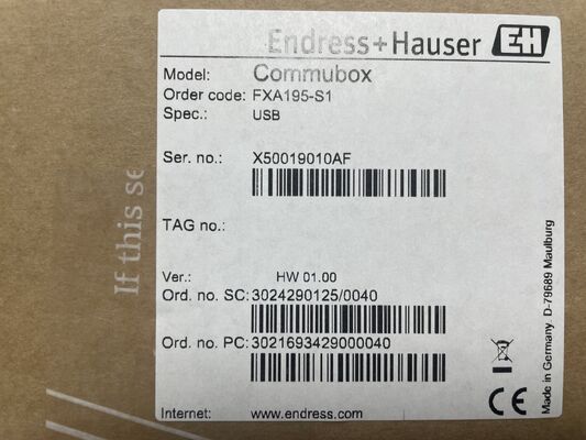 E+H FXA195-S1 Commubox অভ্যন্তরীণভাবে নিরাপদ USB/HART মডেম